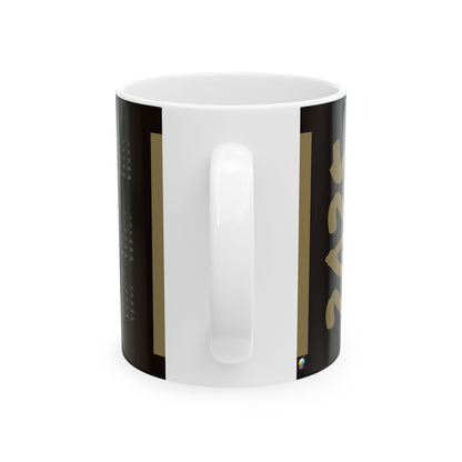 Calendar Mug – Custom Printed Coffee Cup with 2025 Monthly Calendar Design – Unique Gift for Any Occasion